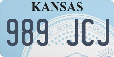 KS license plate 989JCJ
