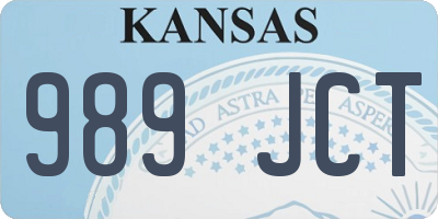 KS license plate 989JCT