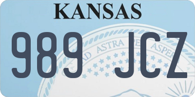 KS license plate 989JCZ
