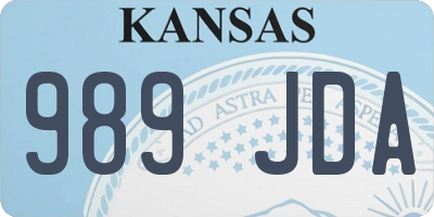 KS license plate 989JDA