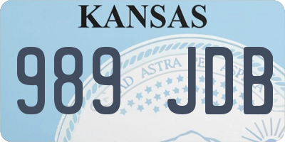 KS license plate 989JDB