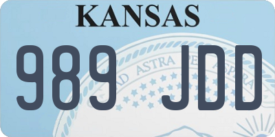 KS license plate 989JDD