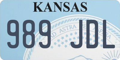 KS license plate 989JDL