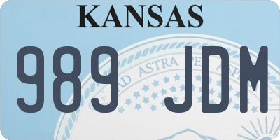 KS license plate 989JDM