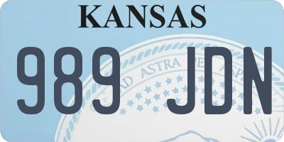 KS license plate 989JDN