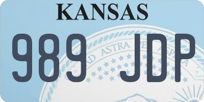KS license plate 989JDP