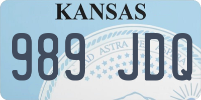KS license plate 989JDQ