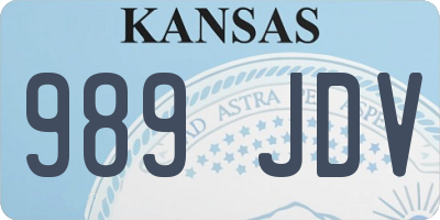 KS license plate 989JDV