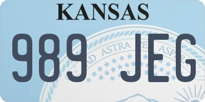 KS license plate 989JEG