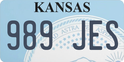 KS license plate 989JES