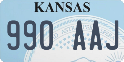KS license plate 990AAJ