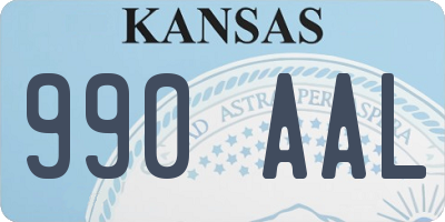 KS license plate 990AAL