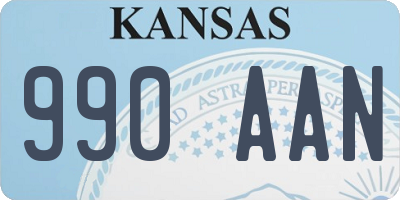 KS license plate 990AAN