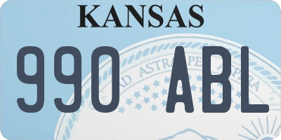 KS license plate 990ABL