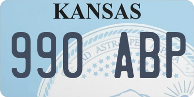 KS license plate 990ABP
