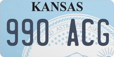 KS license plate 990ACG