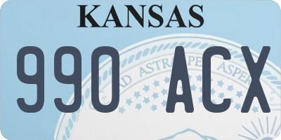 KS license plate 990ACX