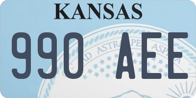 KS license plate 990AEE