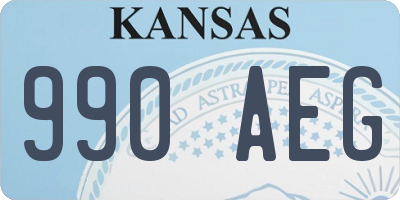 KS license plate 990AEG