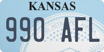 KS license plate 990AFL