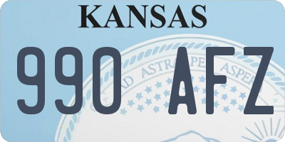 KS license plate 990AFZ