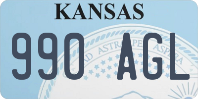 KS license plate 990AGL