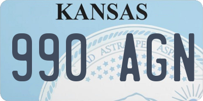KS license plate 990AGN