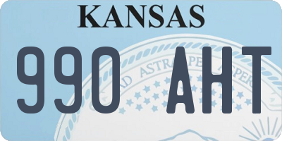 KS license plate 990AHT