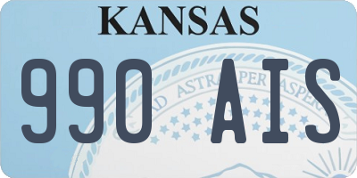 KS license plate 990AIS