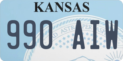 KS license plate 990AIW