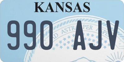 KS license plate 990AJV