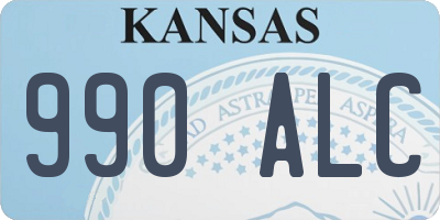 KS license plate 990ALC