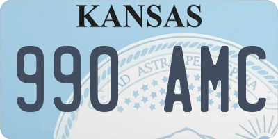KS license plate 990AMC