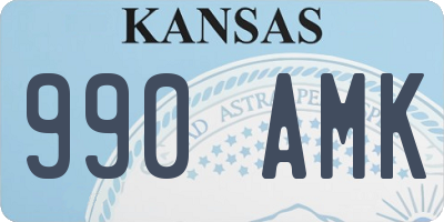KS license plate 990AMK