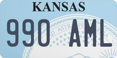 KS license plate 990AML