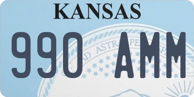 KS license plate 990AMM