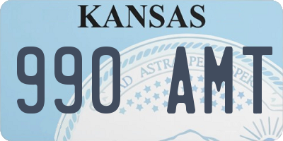 KS license plate 990AMT