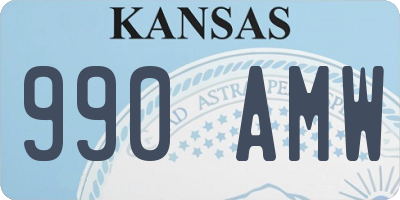 KS license plate 990AMW