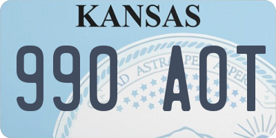 KS license plate 990AOT