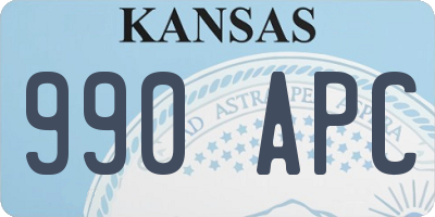 KS license plate 990APC