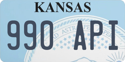 KS license plate 990API