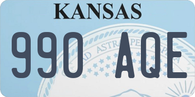 KS license plate 990AQE