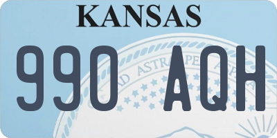 KS license plate 990AQH