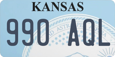 KS license plate 990AQL