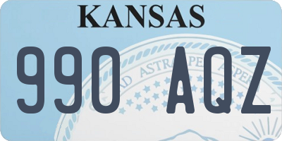 KS license plate 990AQZ
