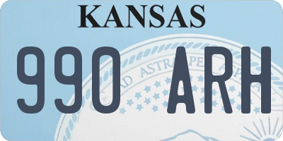 KS license plate 990ARH