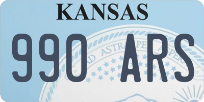 KS license plate 990ARS