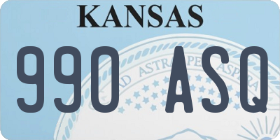 KS license plate 990ASQ
