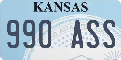KS license plate 990ASS