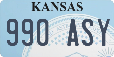 KS license plate 990ASY